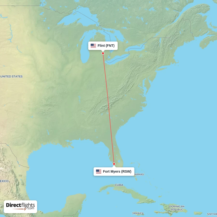 FNT - RSW route map