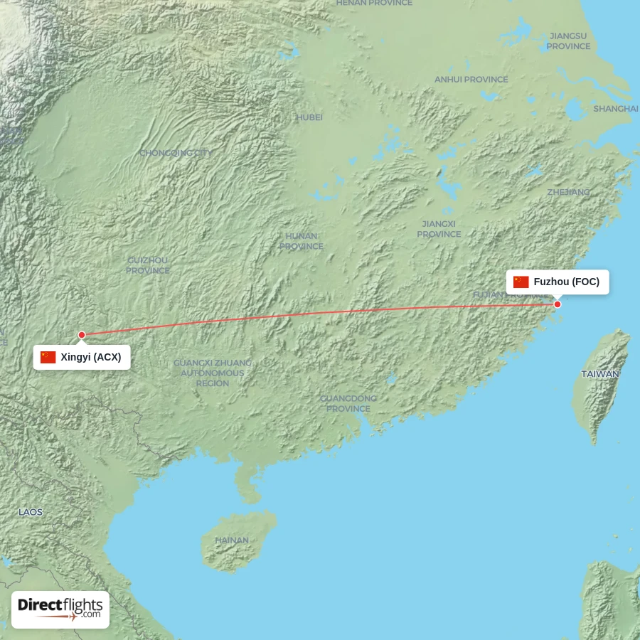 FOC - ACX route map
