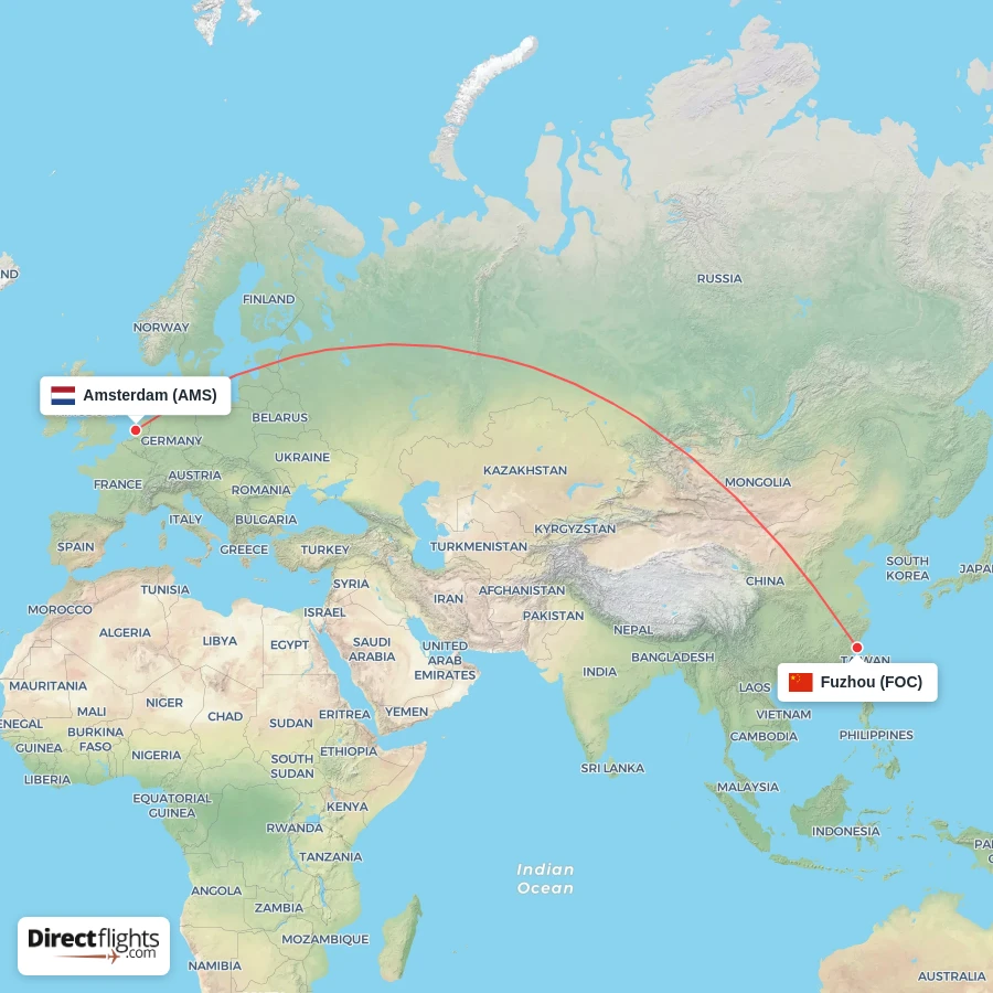 FOC - AMS route map