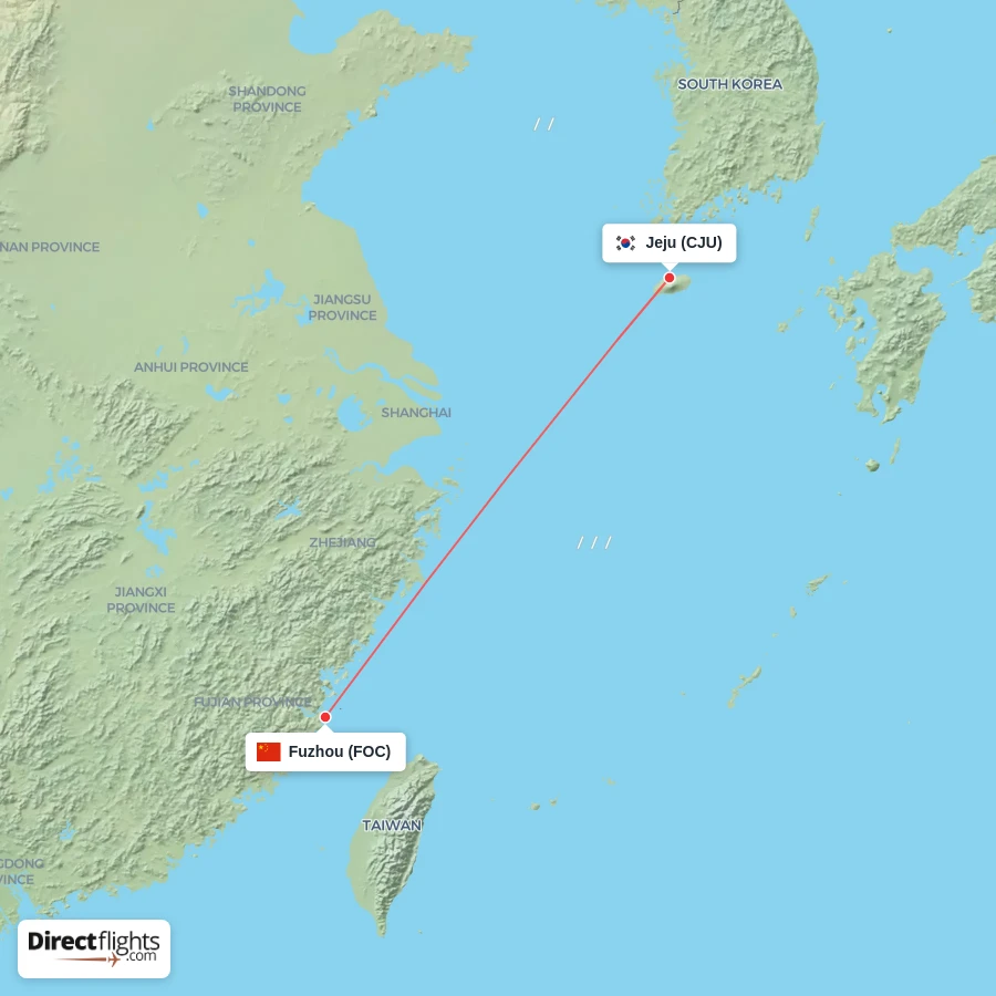 FOC - CJU route map