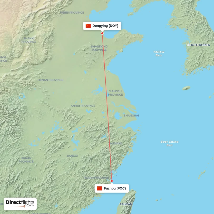 FOC - DOY route map
