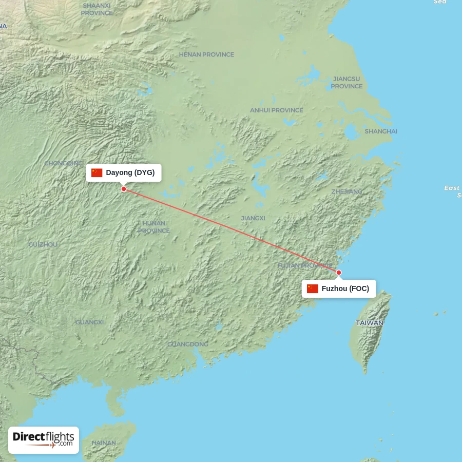 FOC - DYG route map
