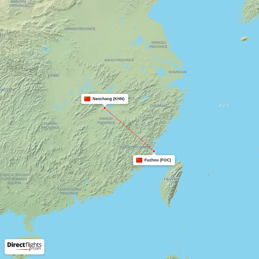 FOC - KHN route map