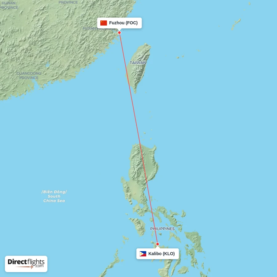 FOC - KLO route map