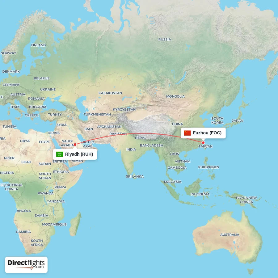 FOC - RUH route map