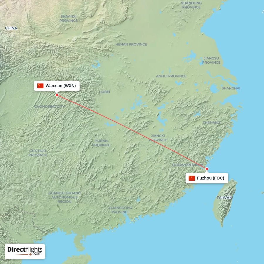 FOC - WXN route map