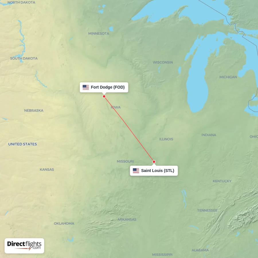 FOD - STL route map