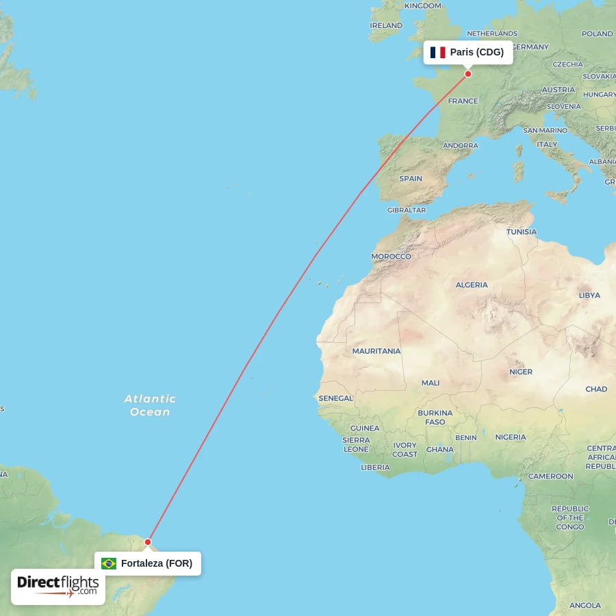 FOR - CDG route map