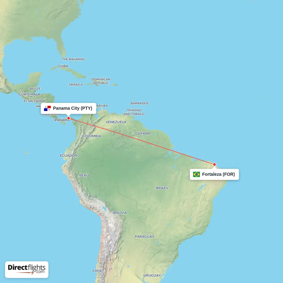 FOR - PTY route map