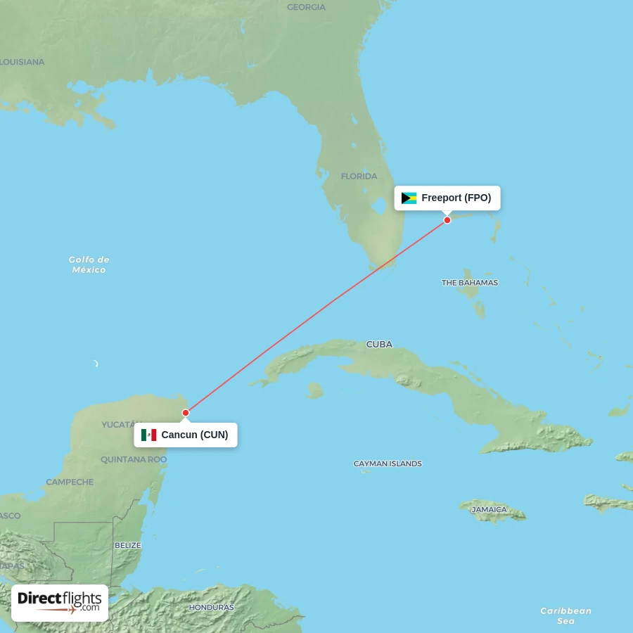 FPO - CUN route map