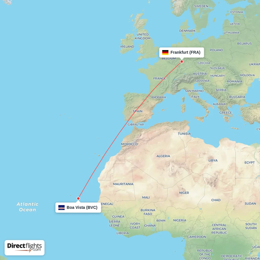 FRA - BVC route map