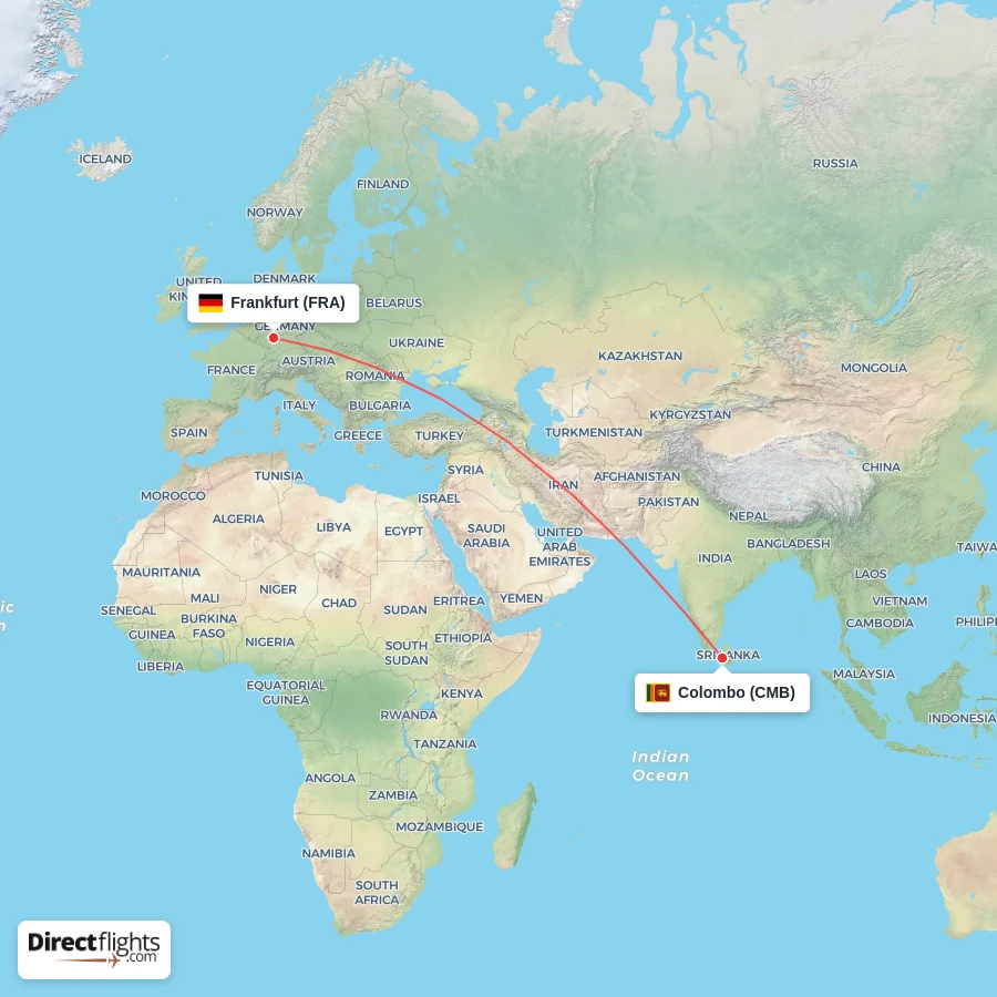 FRA - CMB route map
