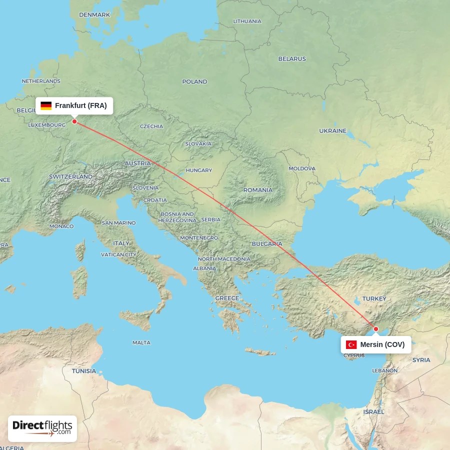 FRA - COV route map