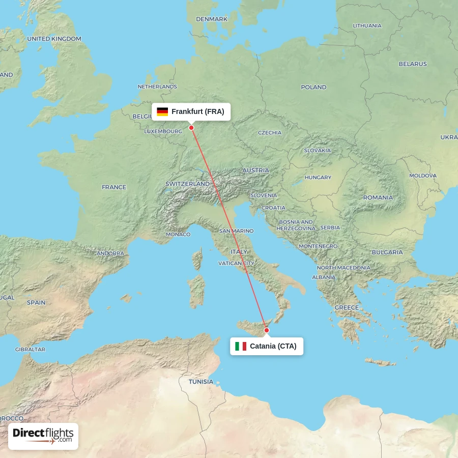 FRA - CTA route map