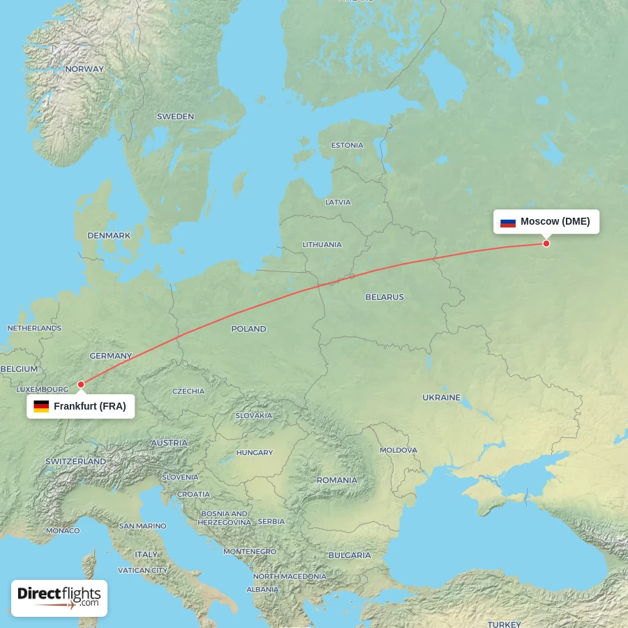 FRA - DME route map
