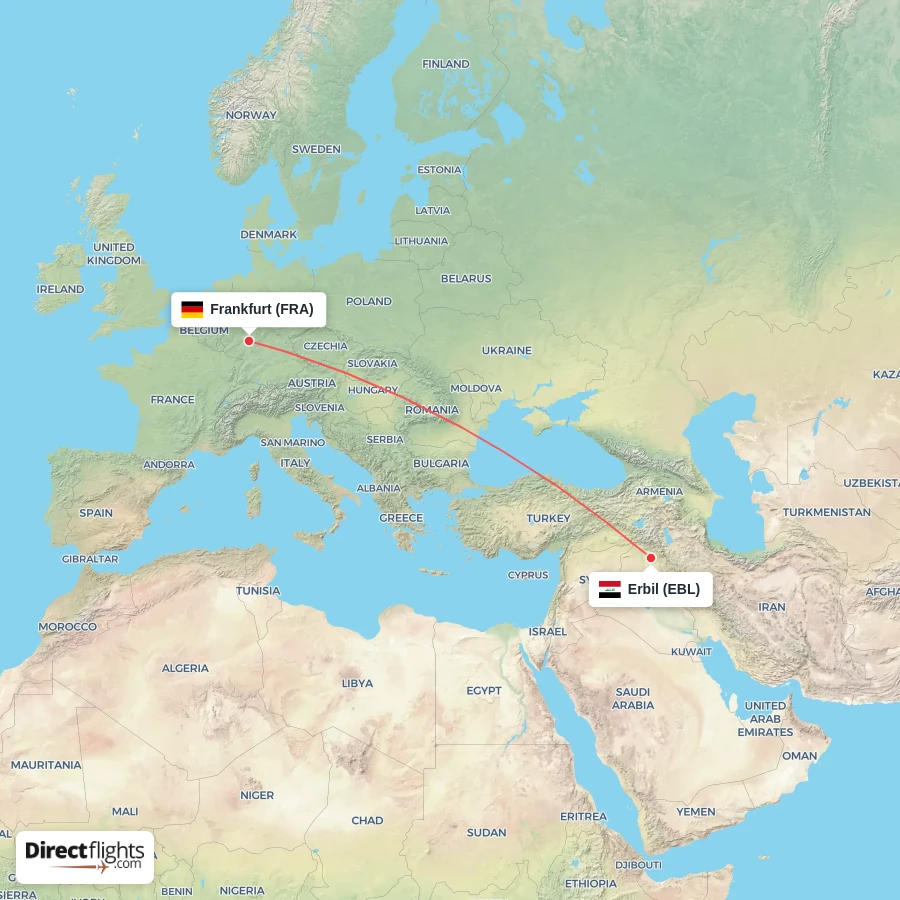 FRA - EBL route map