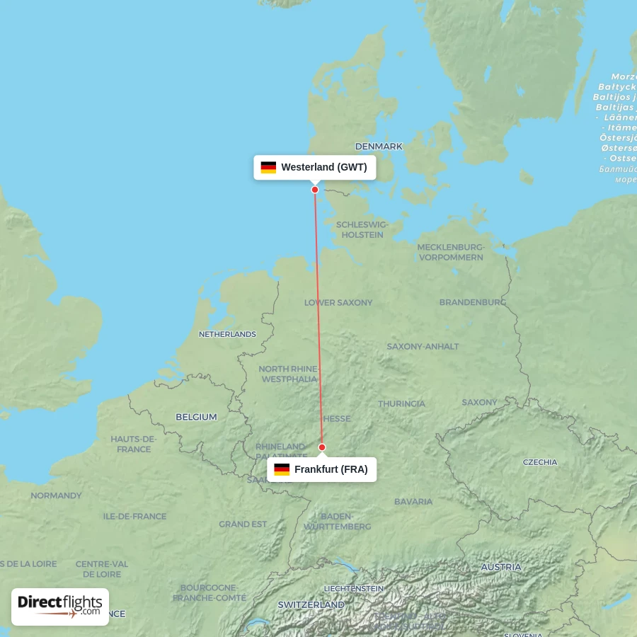 FRA - GWT route map