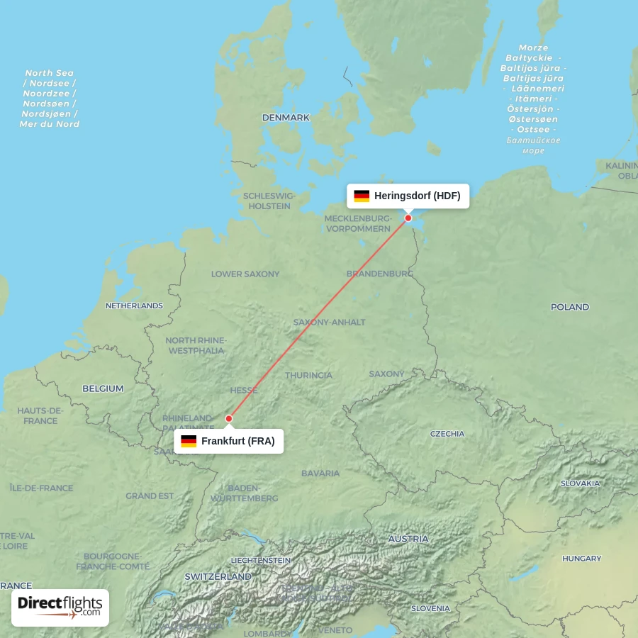 FRA - HDF route map