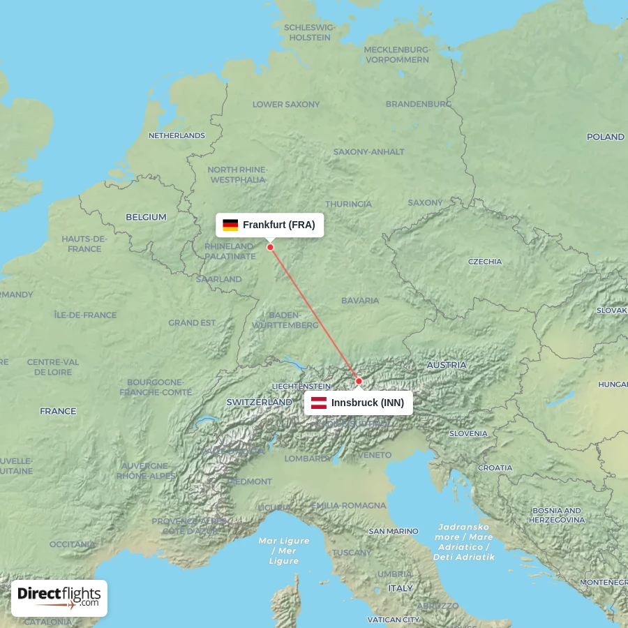 FRA - INN route map