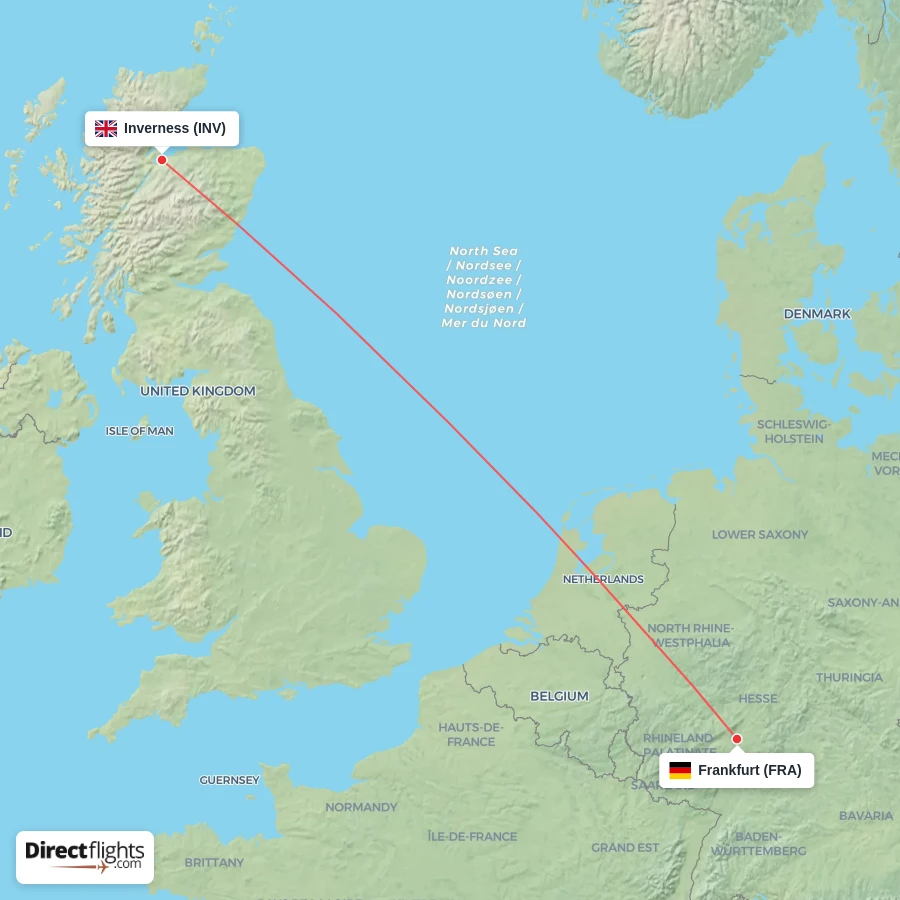 FRA - INV route map