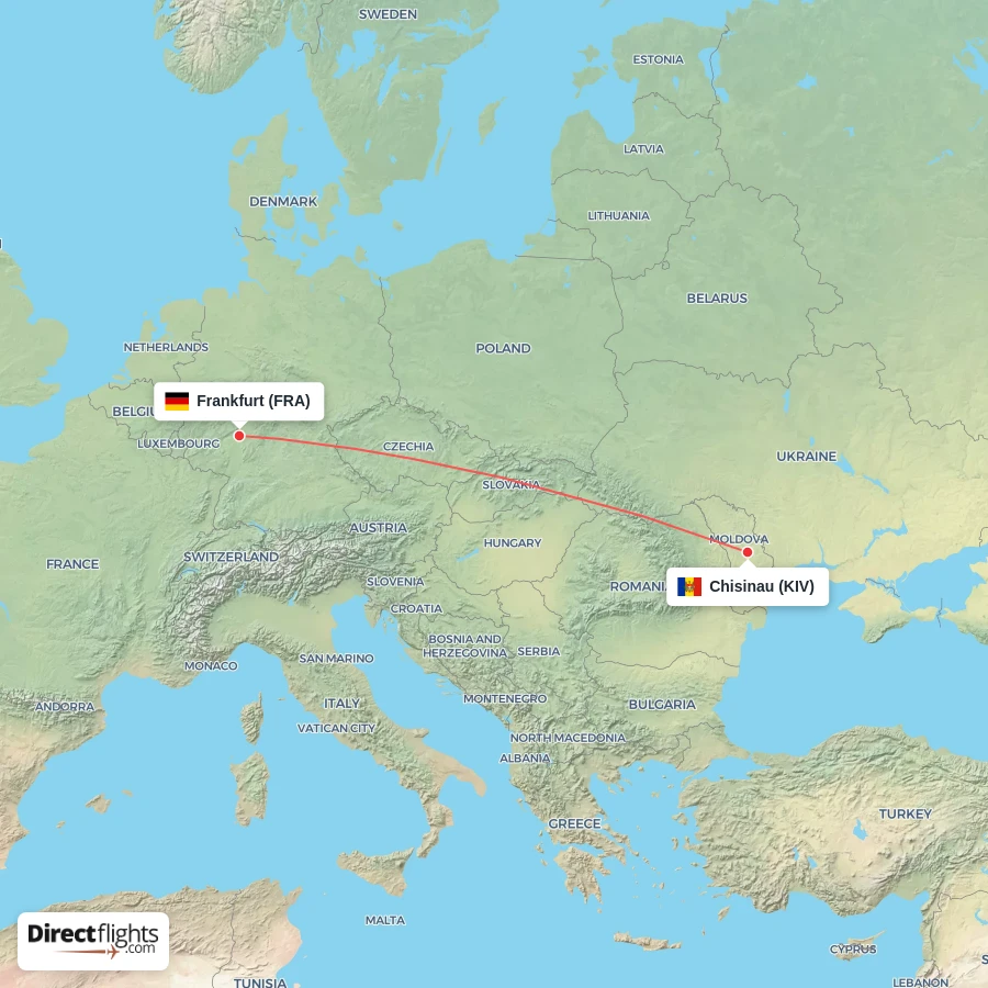 FRA - KIV route map