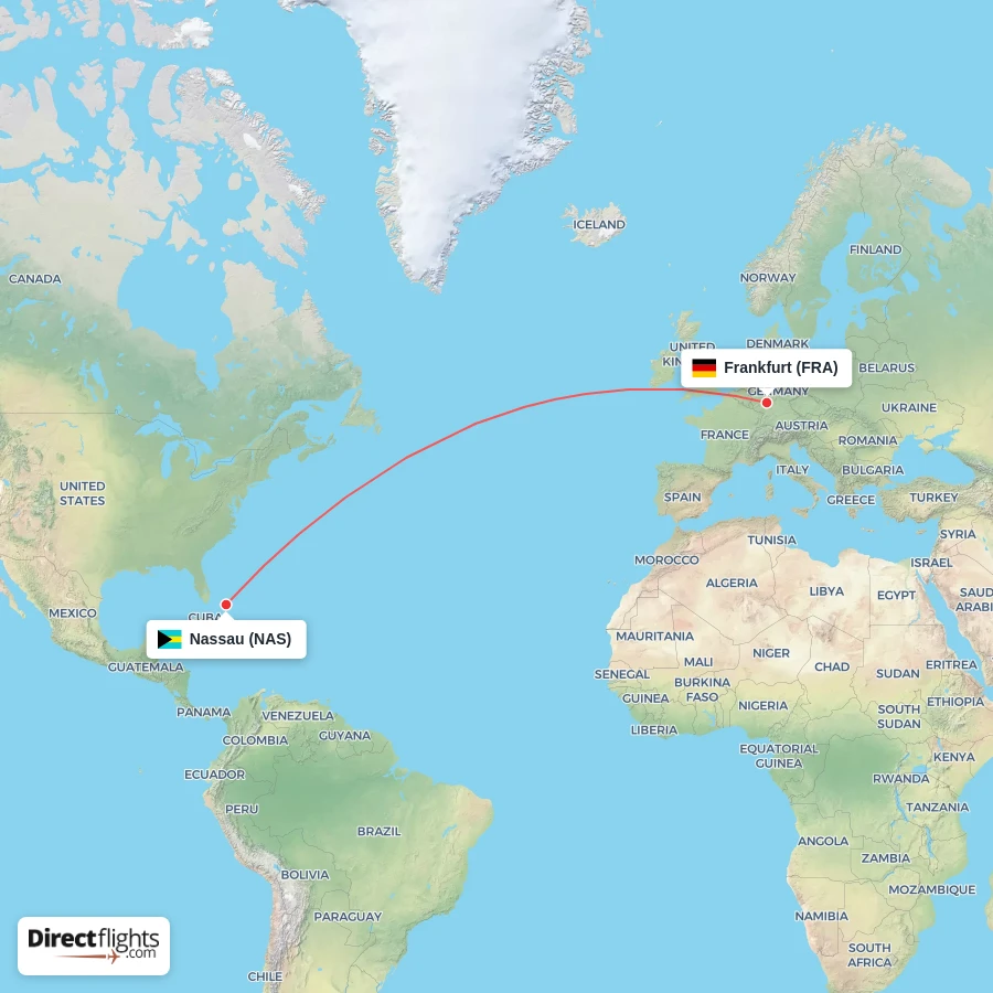 FRA - NAS route map
