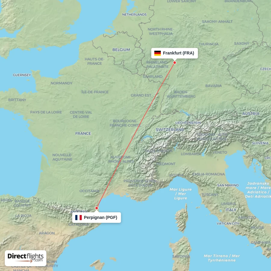FRA - PGF route map