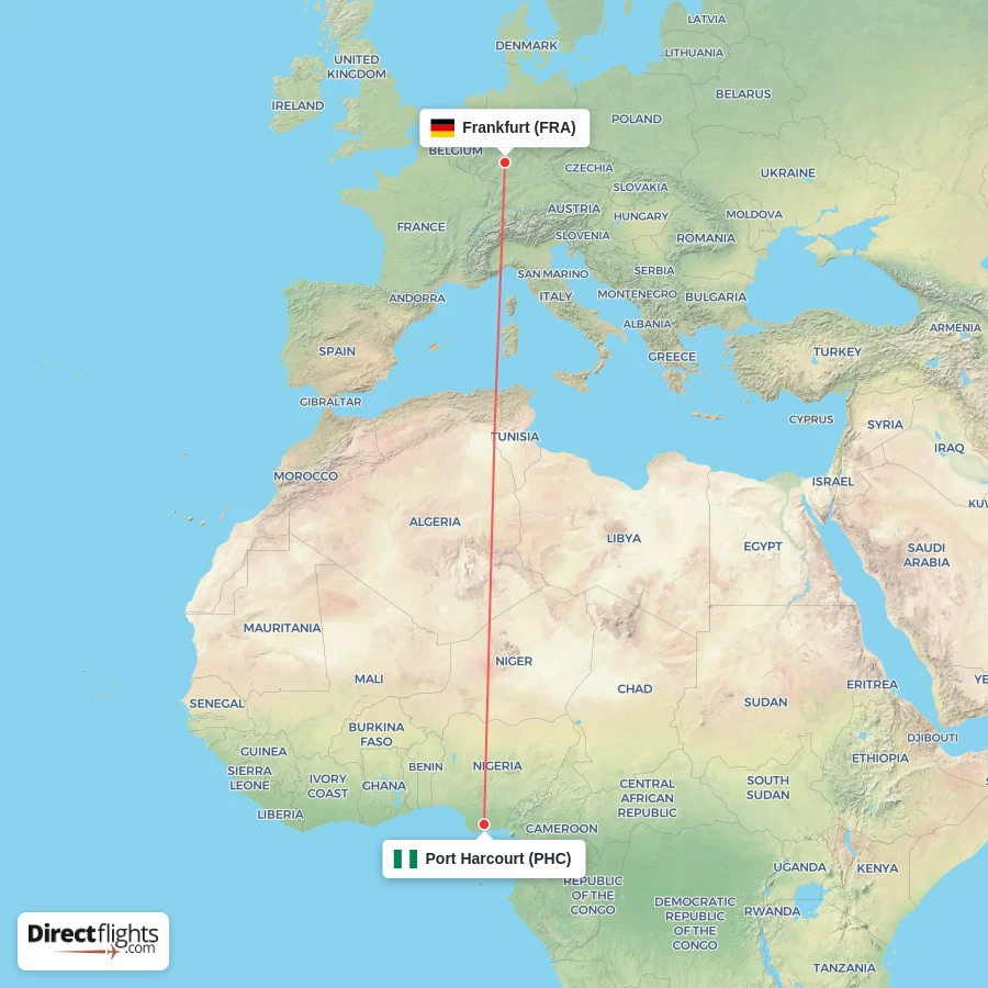 FRA - PHC route map