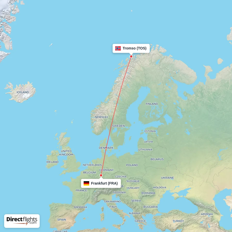 FRA - TOS route map