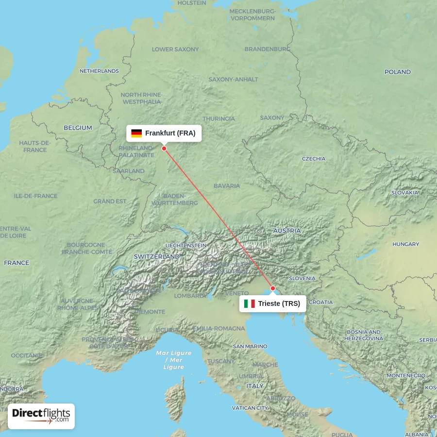 FRA - TRS route map