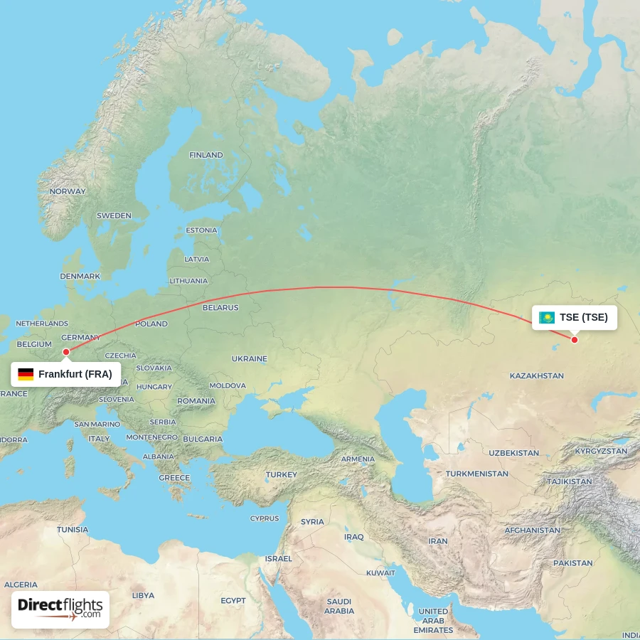 FRA - TSE route map