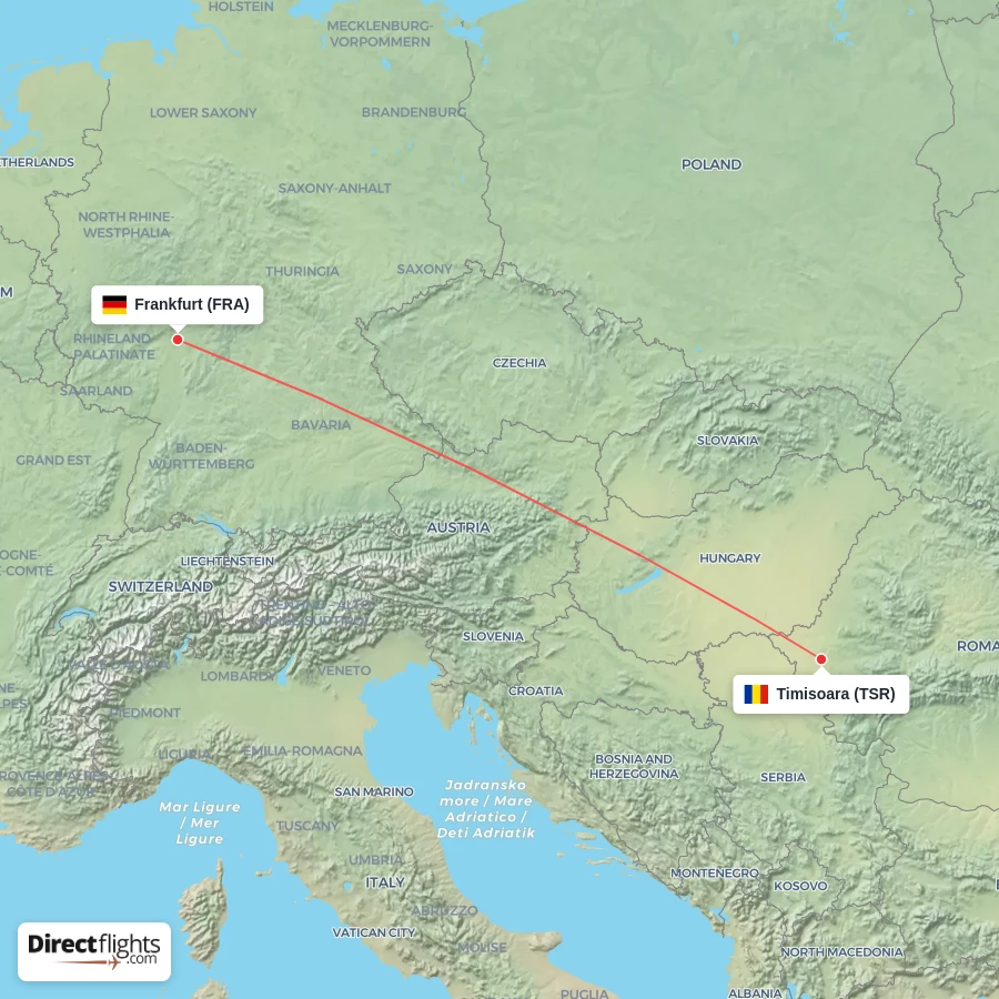 FRA - TSR route map