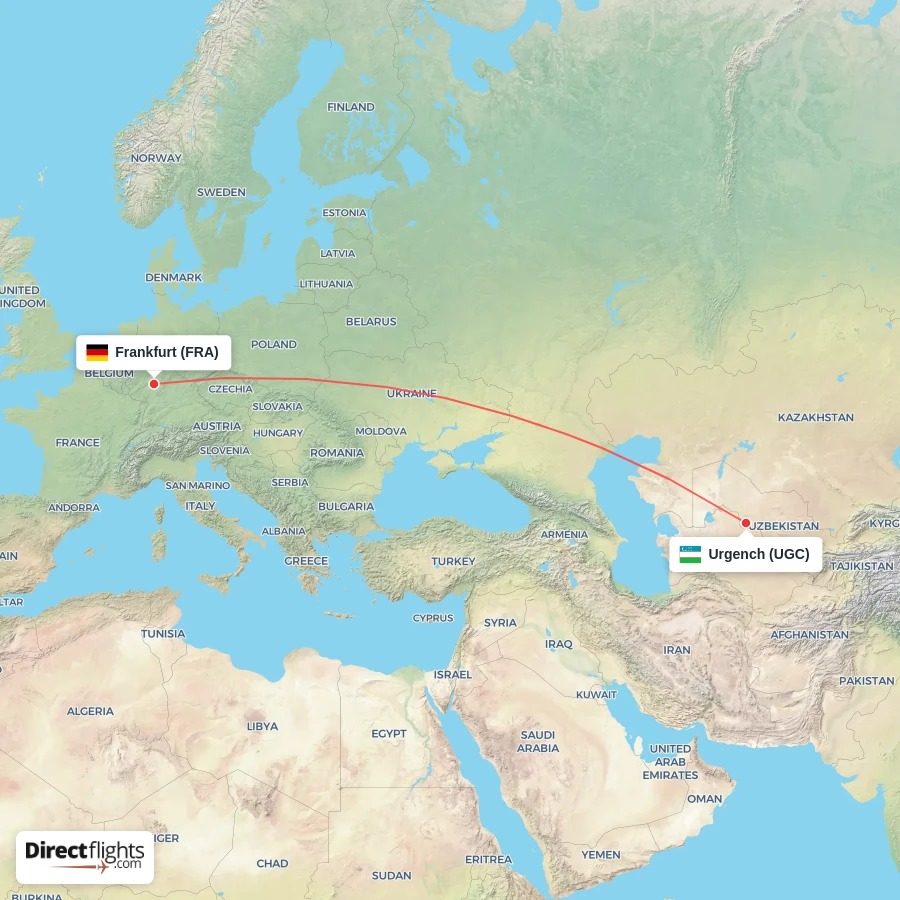 FRA - UGC route map