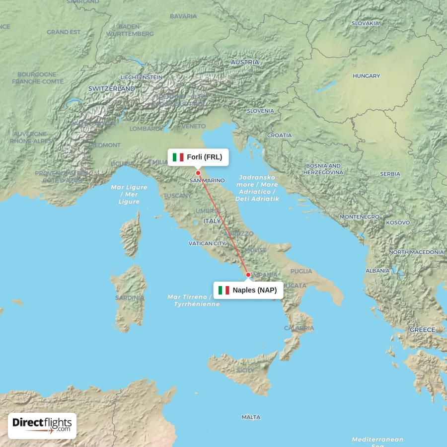 FRL - NAP route map