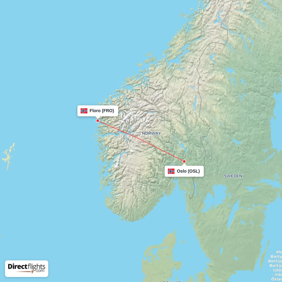 FRO - OSL route map