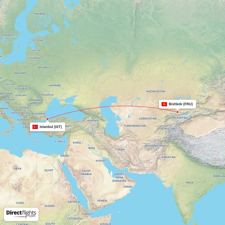 FRU - IST route map
