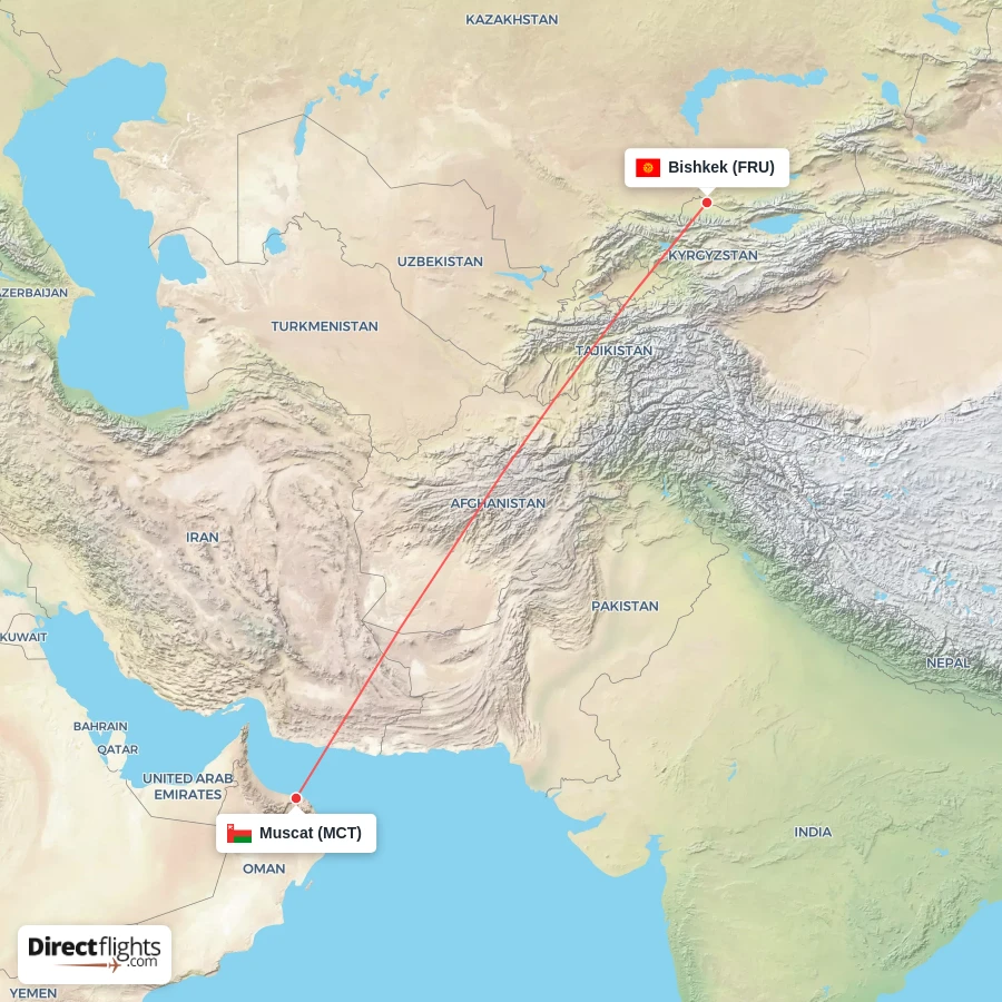 FRU - MCT route map