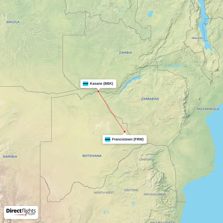 FRW - BBK route map
