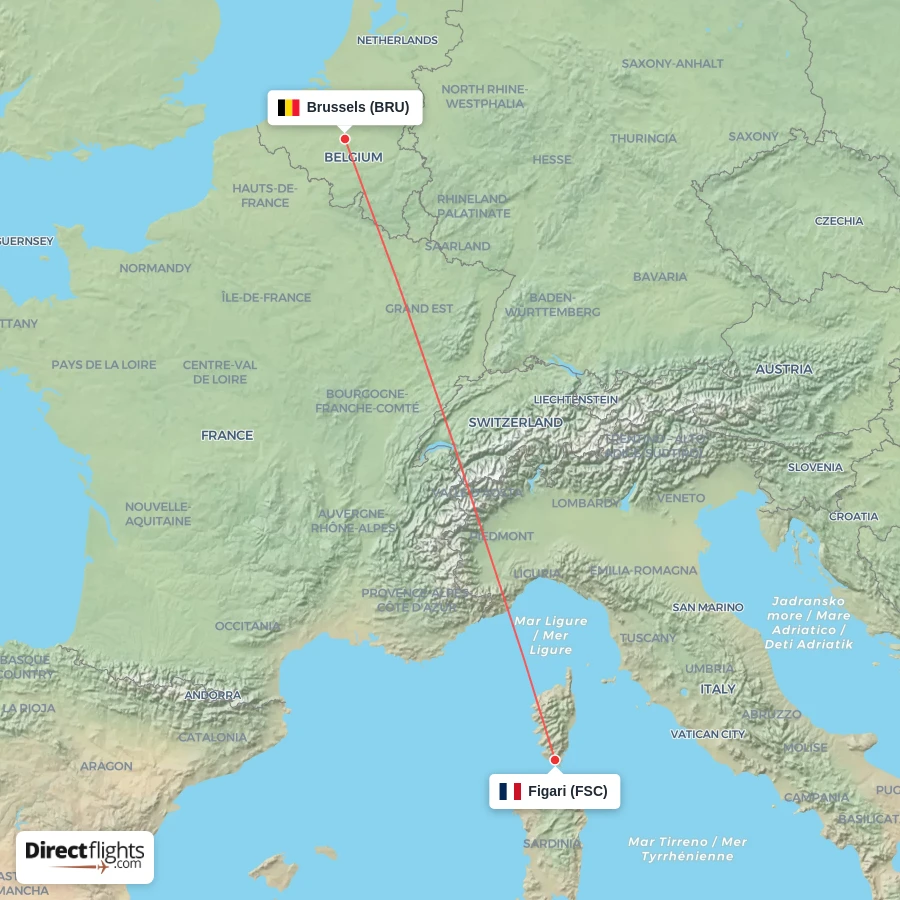 FSC - BRU route map