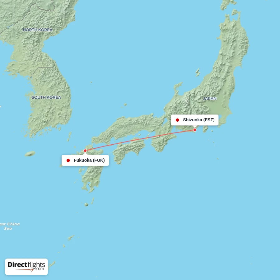 FSZ - FUK route map