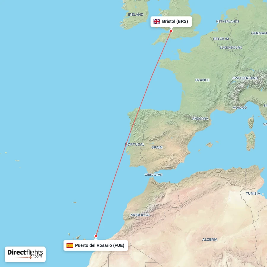 FUE - BRS route map