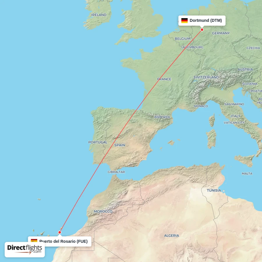 FUE - DTM route map