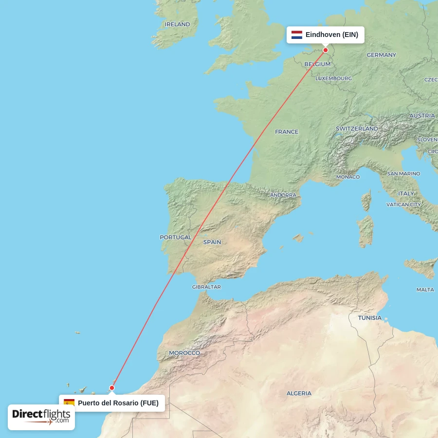 FUE - EIN route map