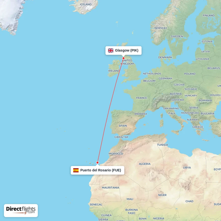 FUE - PIK route map