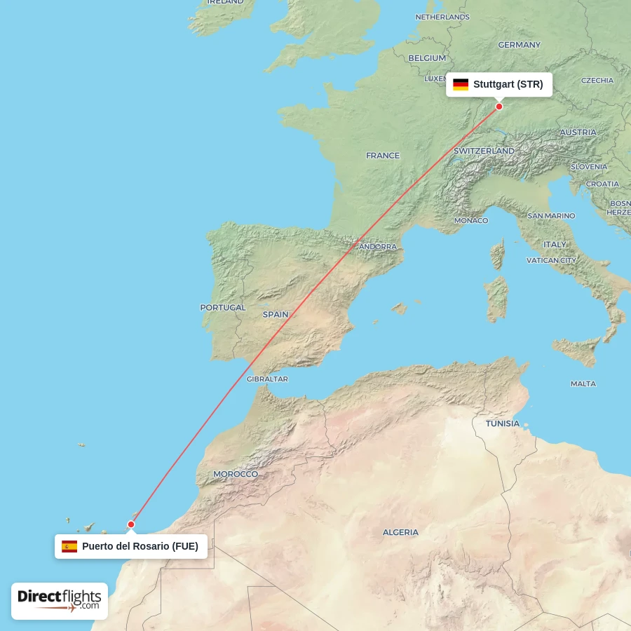 FUE - STR route map