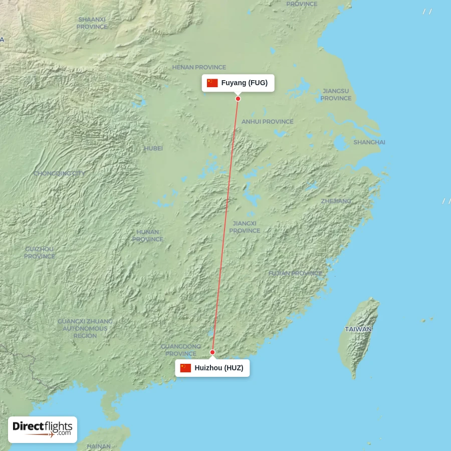 FUG - HUZ route map