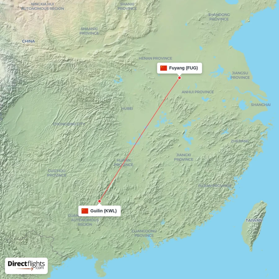 FUG - KWL route map