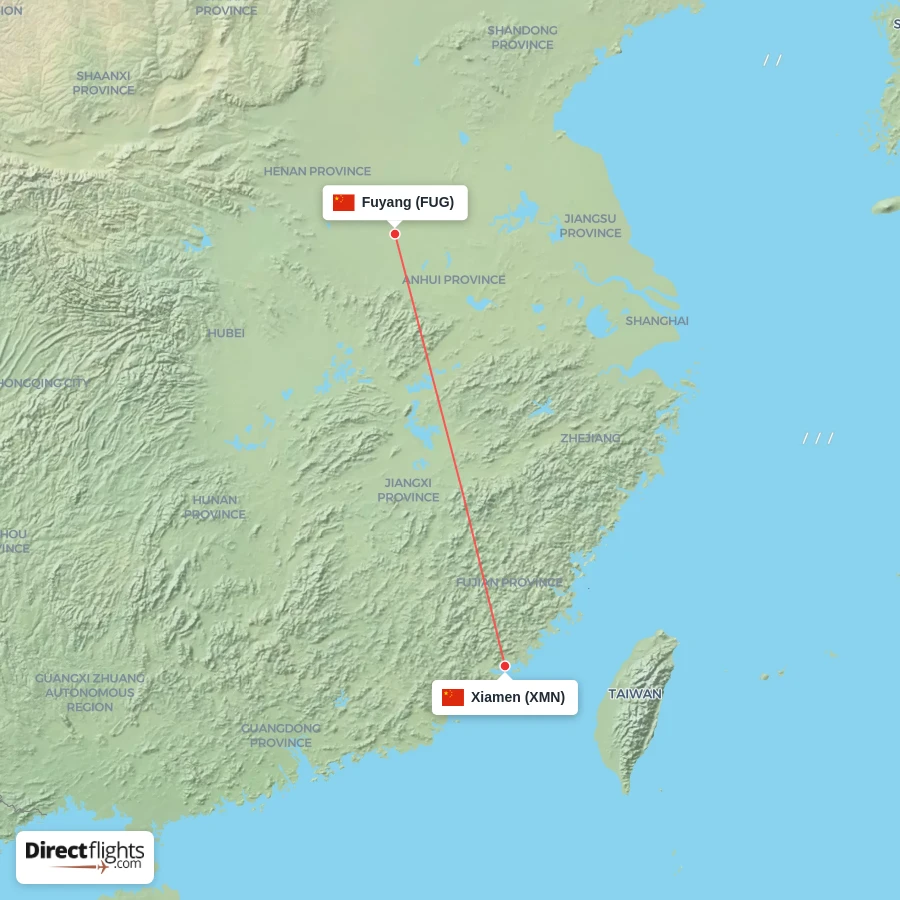FUG - XMN route map