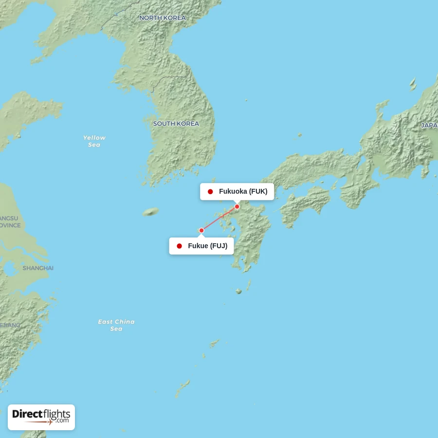 FUJ - FUK route map