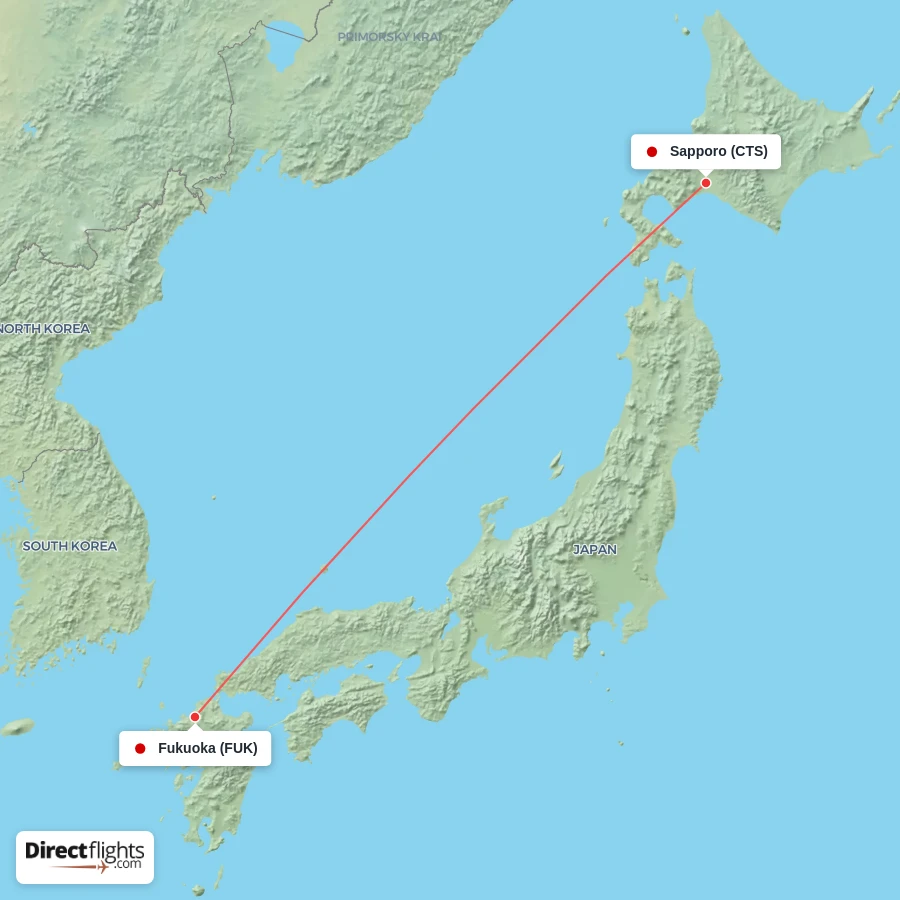 FUK - CTS route map
